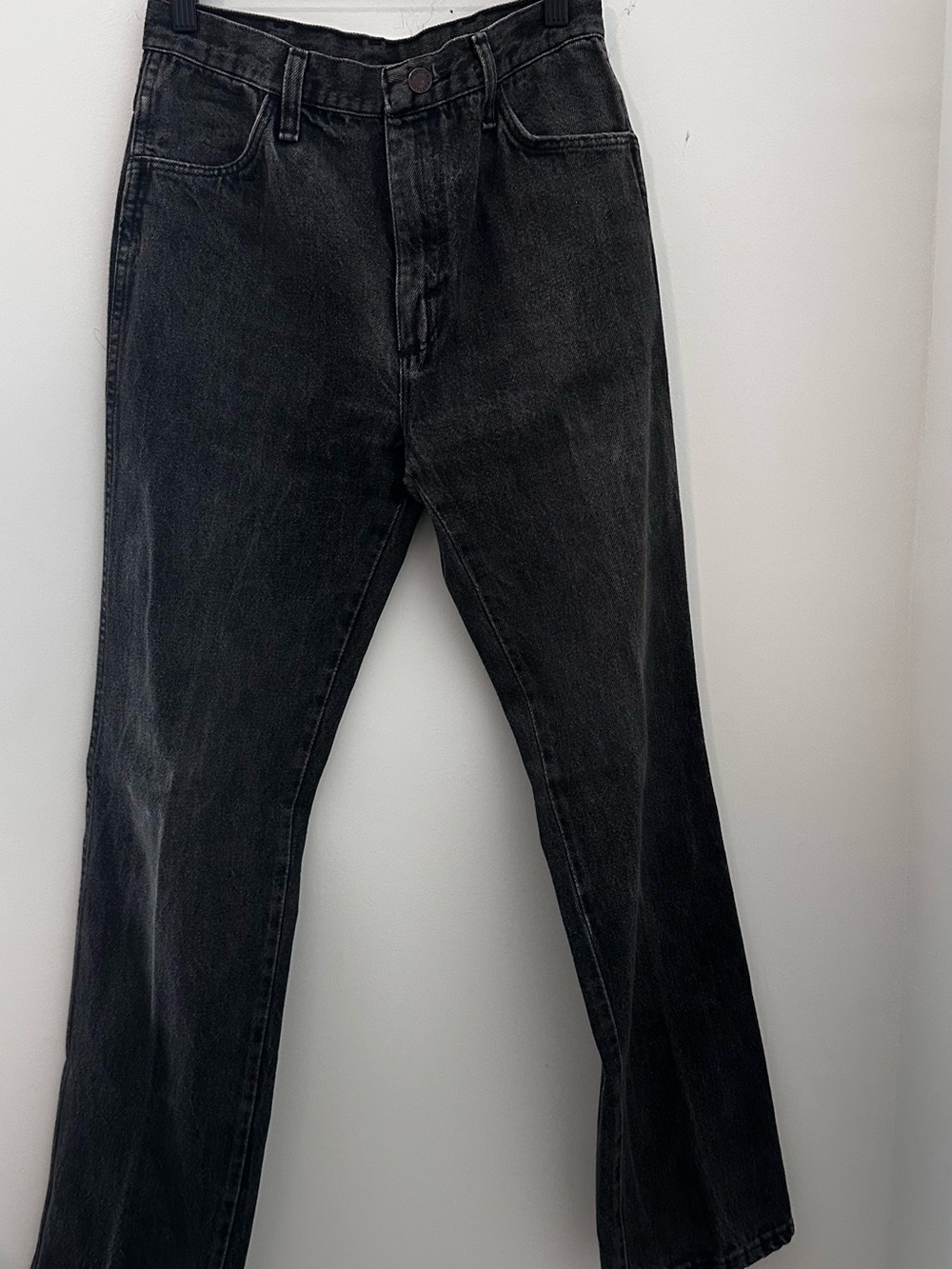 vintage rustler | washed black straight leg jeans